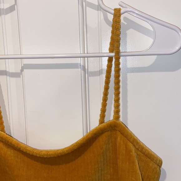 NWT. Wild Fable Velvet Yellow Dress. Target. Size Medium. - Picture 6 of 9